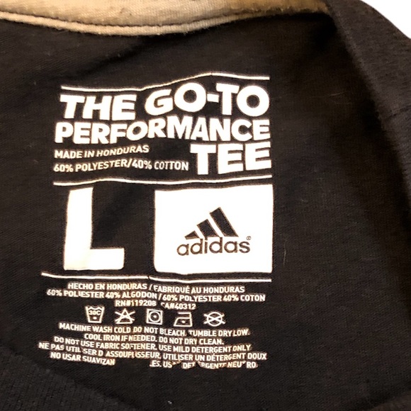 Black Adidas The Go-To Performance Tee - Picture 2 of 3
